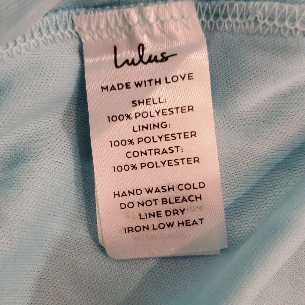 Lulu's Sparkling Strapless Blue maxi dress perfect for prom  Size M NWOT - Picture 9 of 9